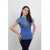 Embroidered blouse "Blue Pearl"